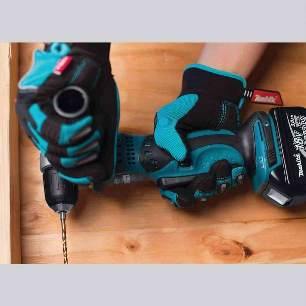Makita 18V LXT Lithium-Ion Brushless Variable Speed Compact Router with Built-In LED Light with 18V LXT 3/8 in. Angle Drill (2)