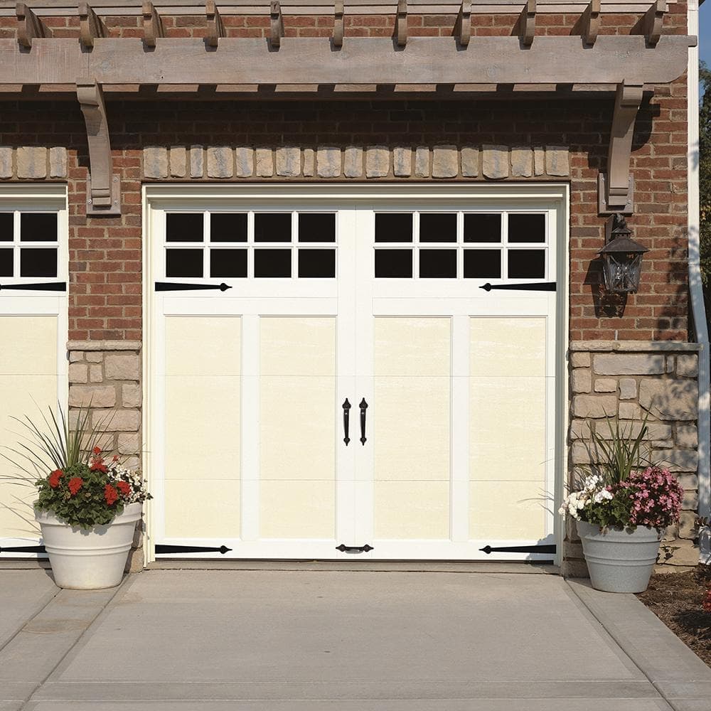 Clopay 18in. Black Strap Decorative Hinges Garage Door Accent Trim Hardware (3)