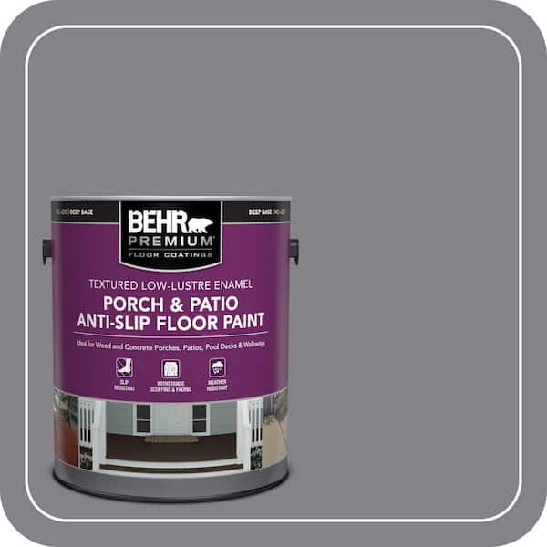 BEHR PREMIUM 1 gal. #AE-52 Rising Smoke Textured Low-Lustre Enamel Interior/Exterior Porch and Patio Anti-Slip Floor Paint (2)