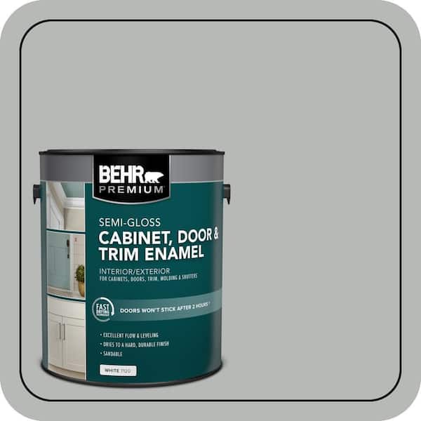 BEHR PREMIUM 1 gal. #N460-3 Lunar Surface Semi-Gloss Enamel Interior/Exterior Cabinet, Door & Trim Paint (2)