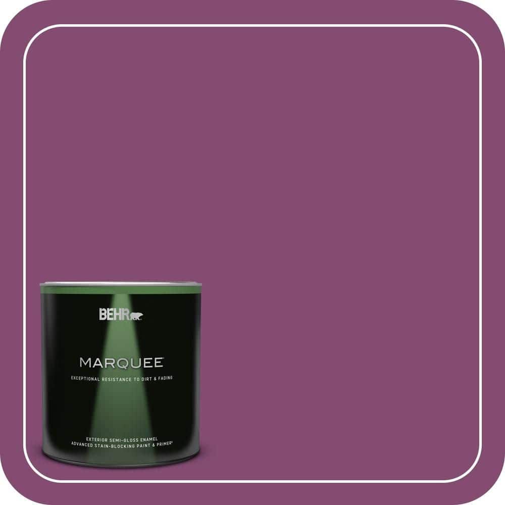 BEHR MARQUEE 1 qt. #680B-7 Sugar Plum Semi-Gloss Enamel Exterior Paint & Primer (1)