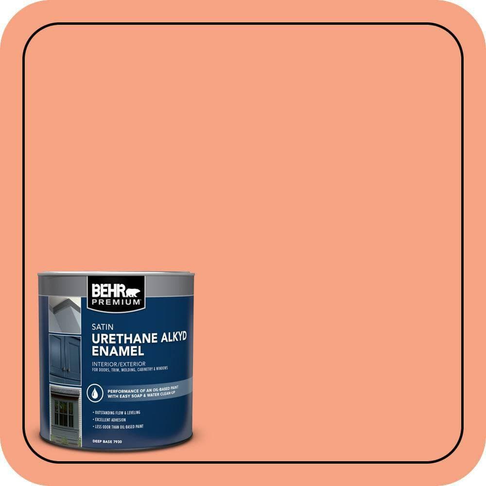 BEHR PREMIUM 1 qt. #P190-4 Siren Satin Enamel Urethane Alkyd Interior/Exterior Paint (1)