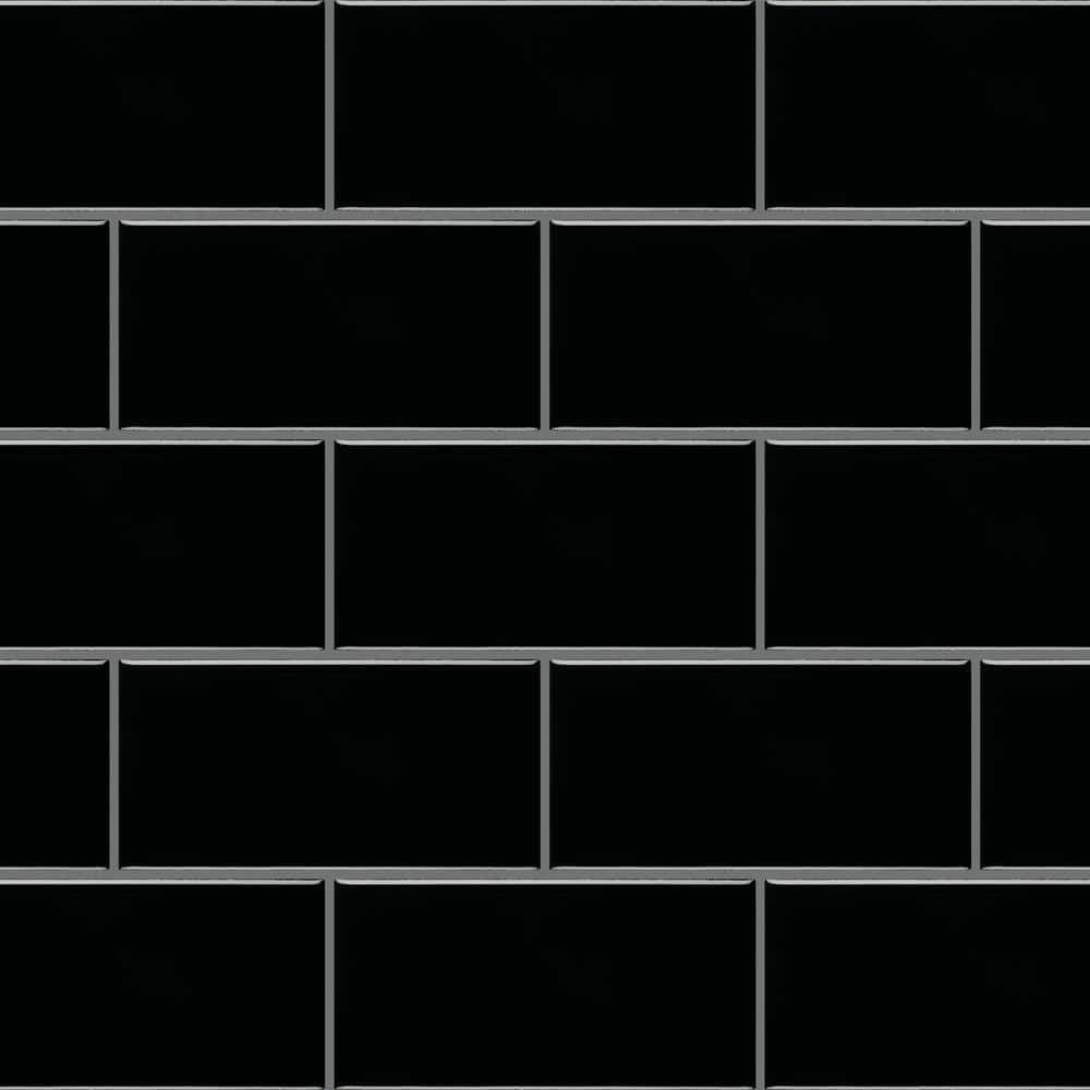 Daltile Restore Black 3 in. x 6 in. Glazed Ceramic Wall Tile (12.5 sq. ft./case) (2)