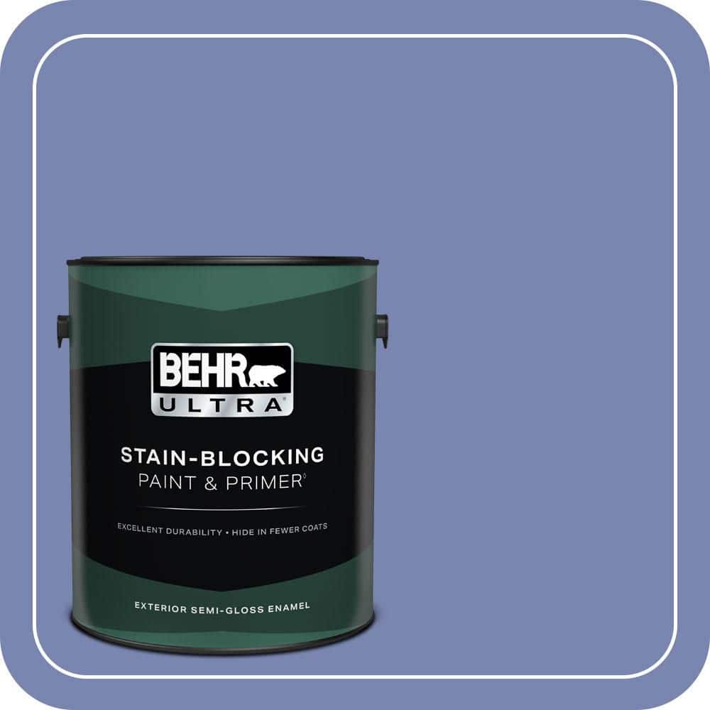 BEHR ULTRA 1 gal. #610B-5 Corsican Purple Semi-Gloss Enamel Exterior Paint & Primer