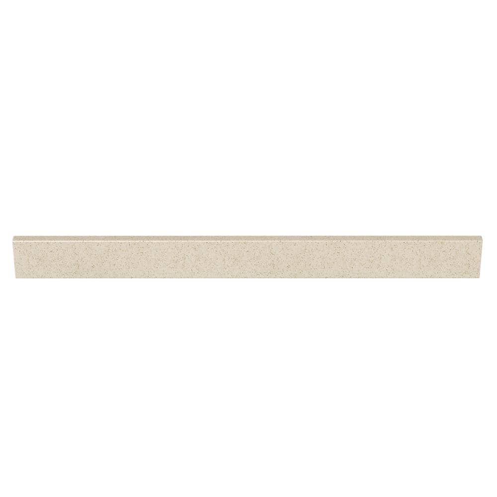 J Collection 43 in. Cultured Marble Backsplash in Winter Snow