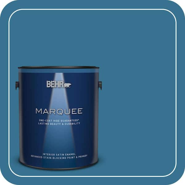 BEHR MARQUEE 1 gal. #T18-14 Soul Search Satin Enamel Interior Paint & Primer (2)