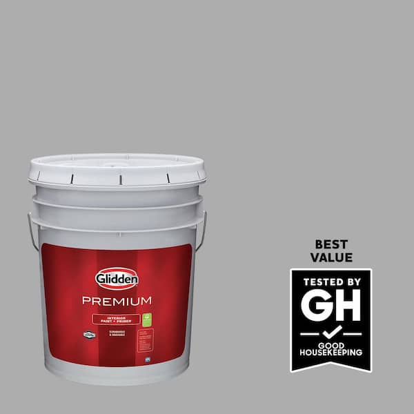 Glidden Premium 5 gal. #PPG1001-4 Flagstone Flat Interior Latex Paint (2)