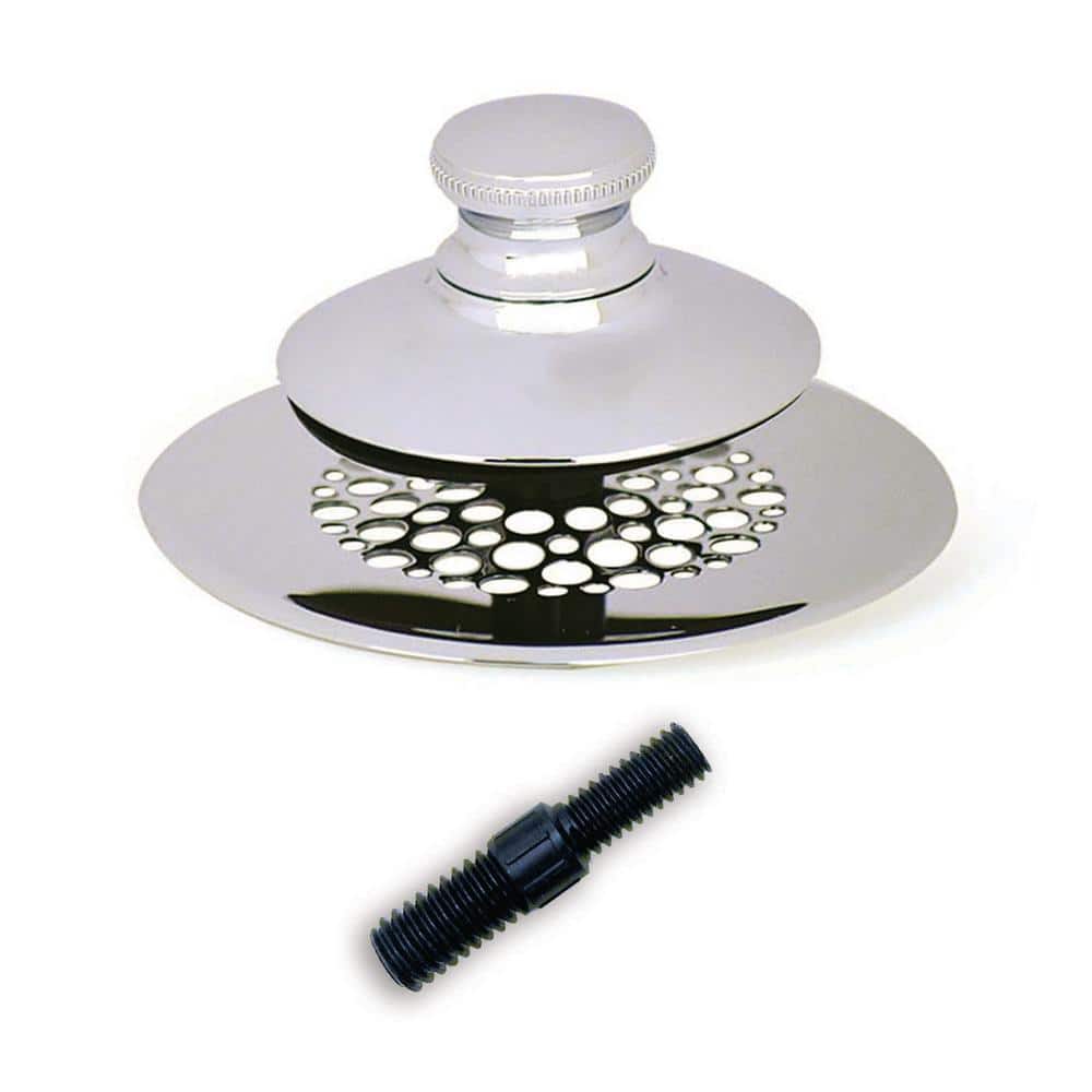 Watco 2.875 in. SimpliQuick Push Pull Bathtub Stopper, Grid Strainer and Composite Pin