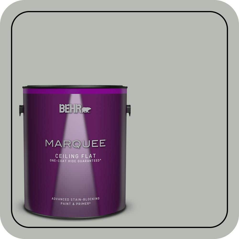 BEHR MARQUEE 1 gal. Home Decorators Collection #HDC-AC-21 Keystone Gray One-Coat Hide Ceiling Flat Interior Paint & Primer