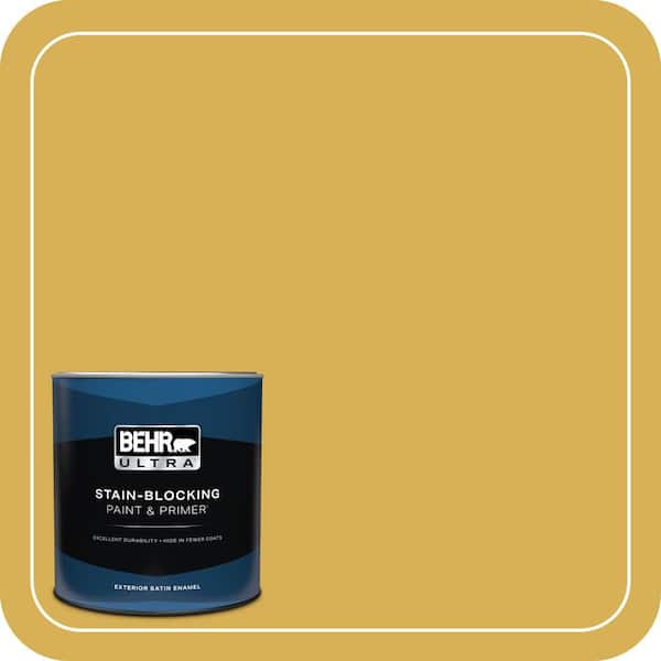 BEHR PREMIUM PLUS #370D-6 Golden Cricket Enamel Low Odor & Primer (4)