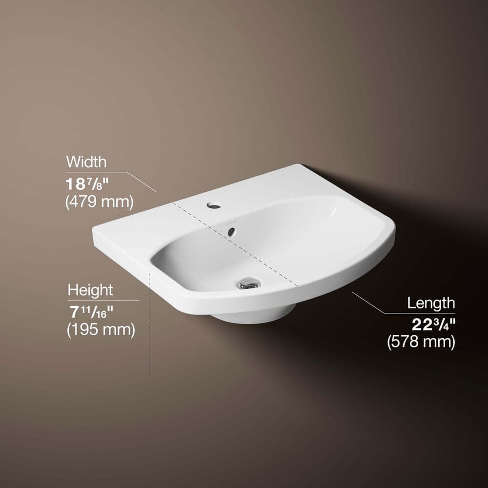 KOHLER Cimarron 22 in. x 18.88 in. Pedestal Bathroom Sink in White Vitreous China (3)