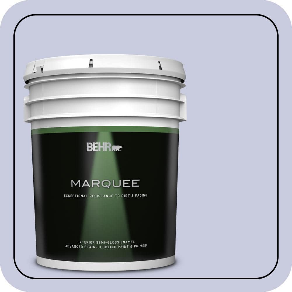 BEHR MARQUEE 5 gal. #630C-3 Timeless Lilac Semi-Gloss Enamel Exterior Paint & Primer