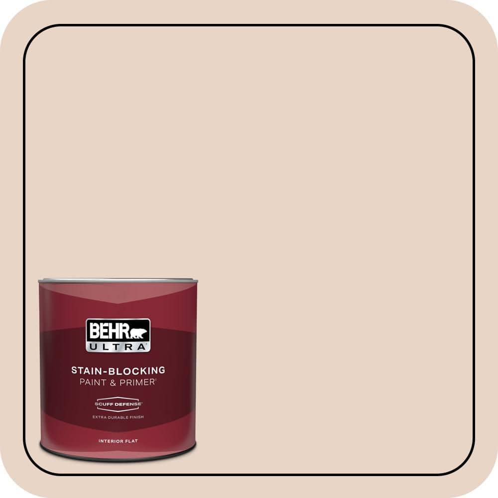 BEHR ULTRA 1 qt. #MQ3-37 Soft Shoe Extra Durable Flat Interior Paint & Primer