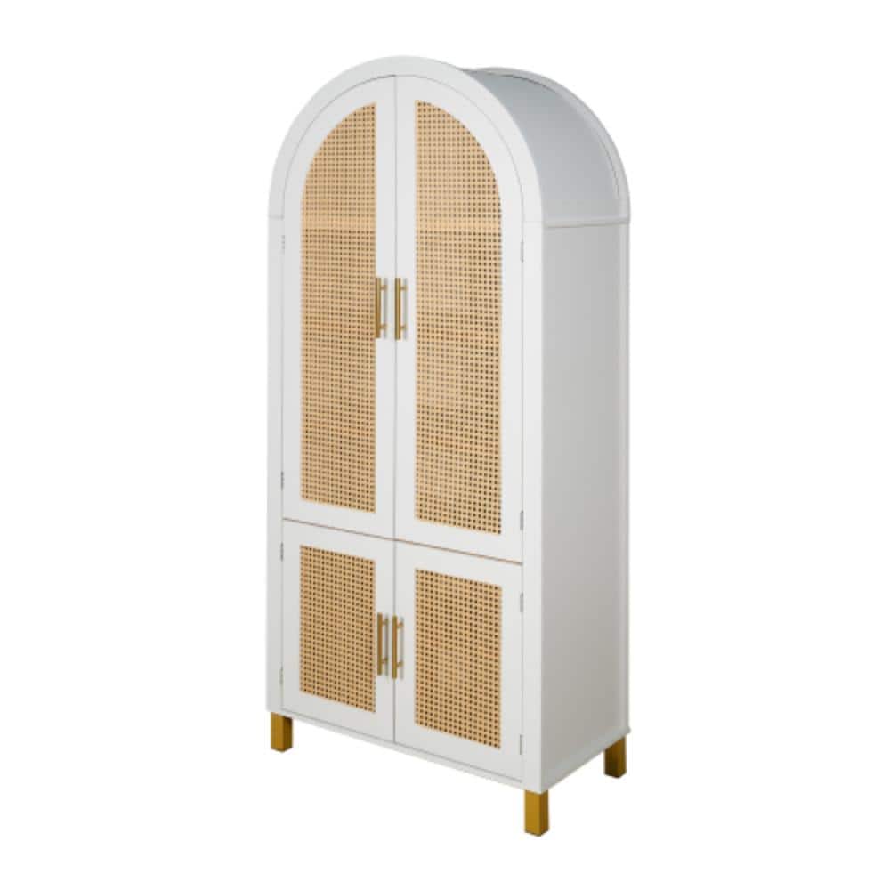 Unbranded 30.9 in. W x 15.8 in. D x 70.9 in. H Bathroom White Linen Cabinet (1)