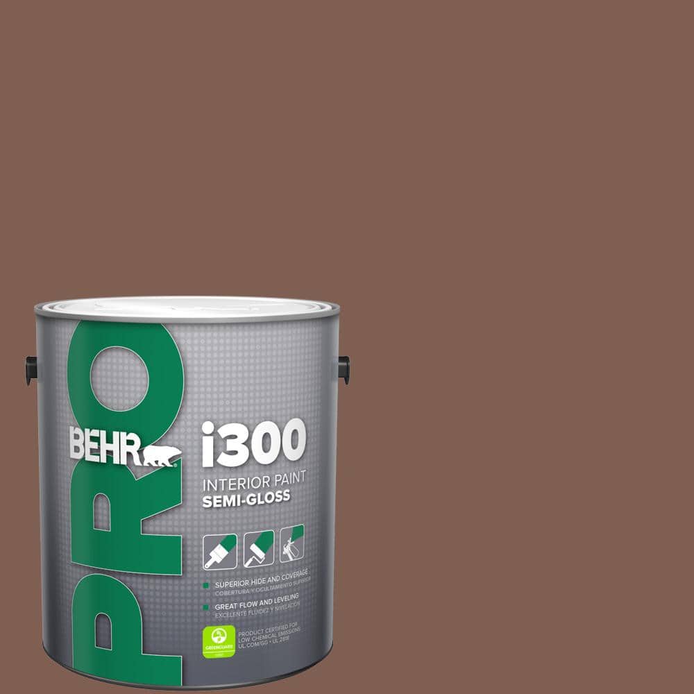 BEHR PRO 1 gal. #N160-6 Spanish Chestnut Semi-Gloss Interior Paint