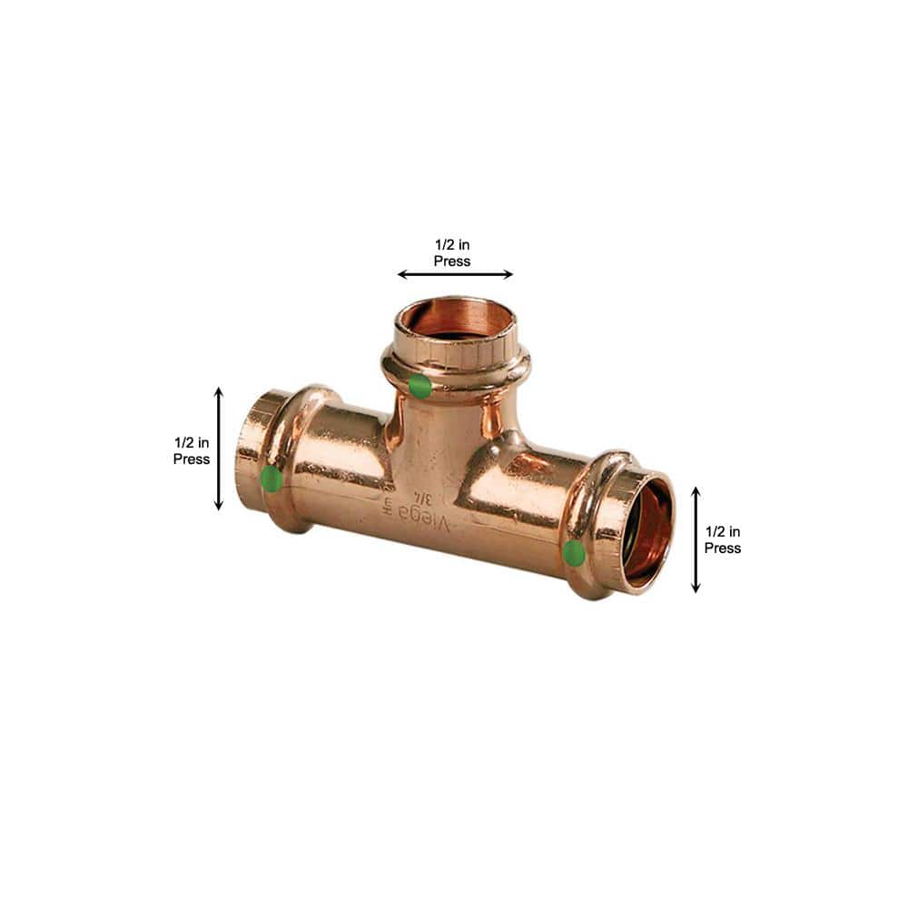 Viega ProPress 1/2 in. Press Copper Tee (5-Pack) (3)