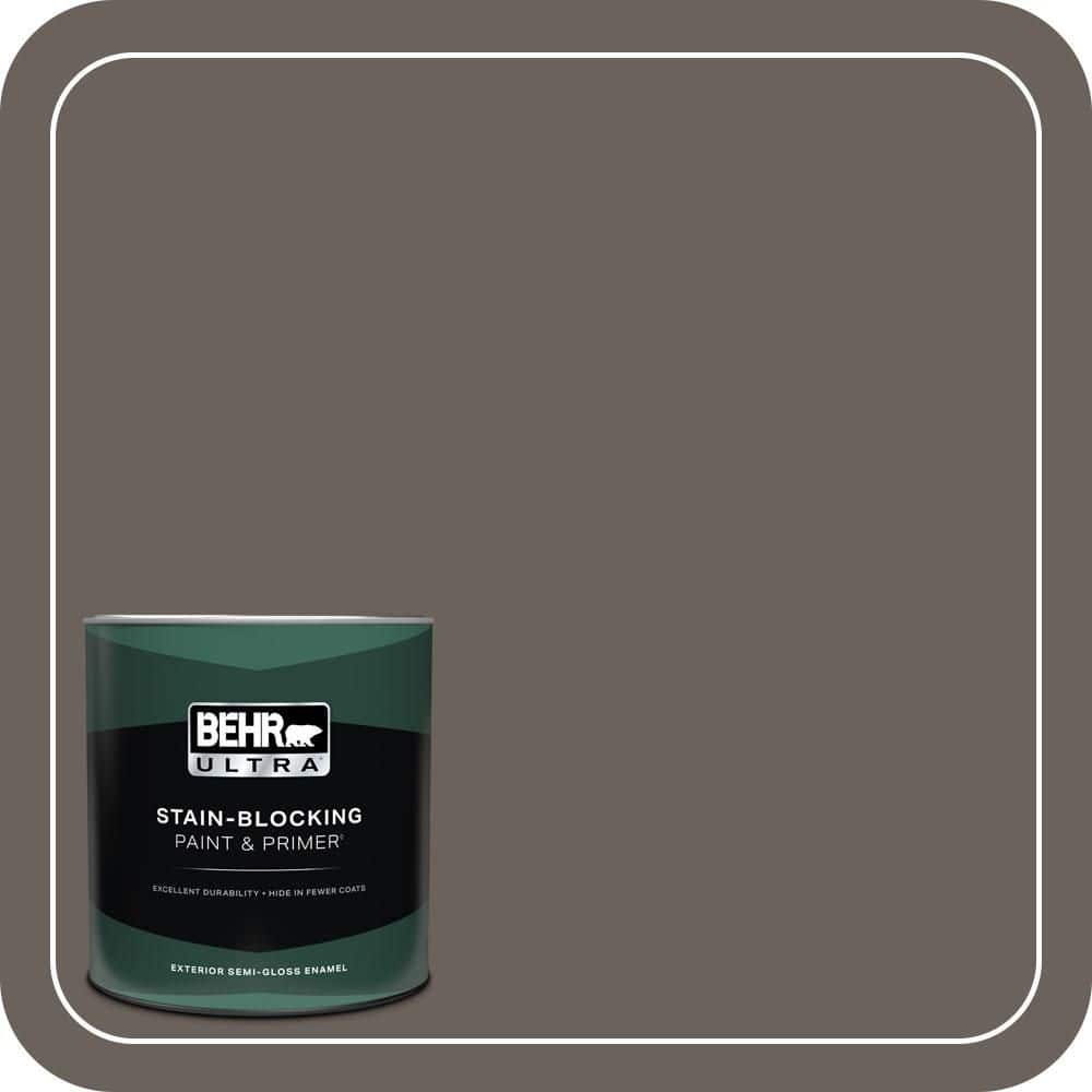 BEHR ULTRA 1 qt. #T11-8 Back Stage Semi-Gloss Enamel Exterior Paint & Primer