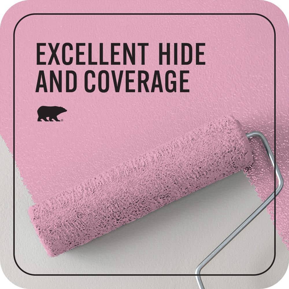BEHR PREMIUM PLUS 1 qt. #P130-3 Little Princess Flat EcoMix Plant-Based Interior Paint & Primer (2)