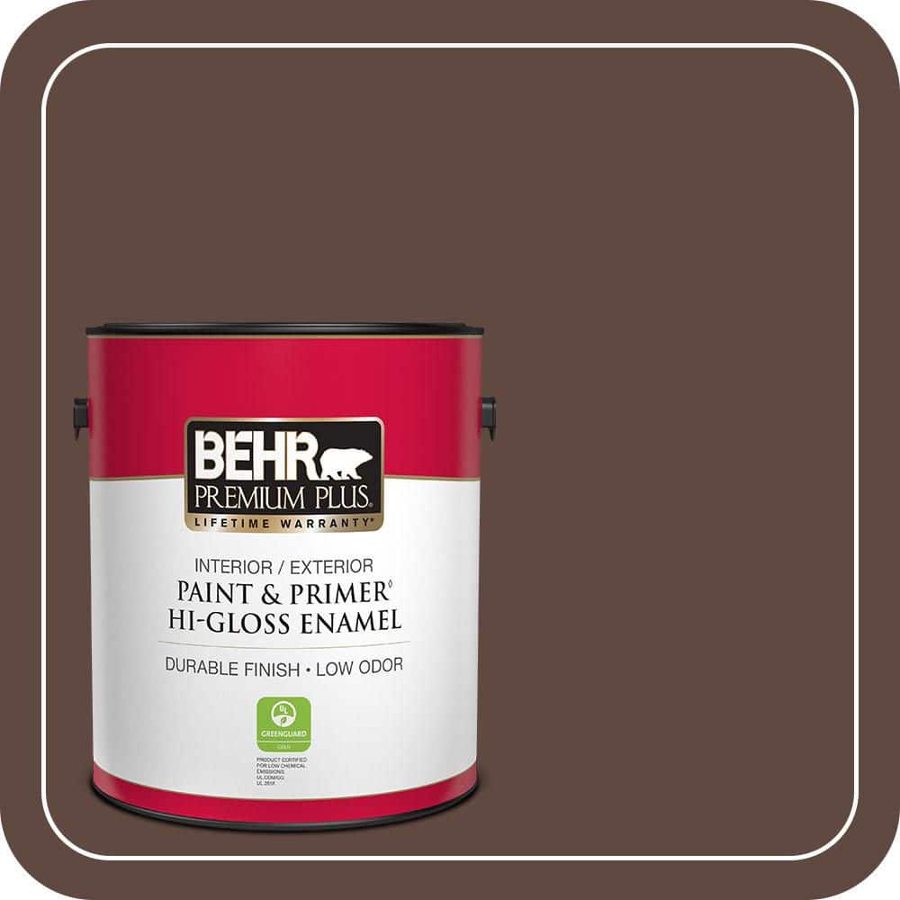 BEHR PREMIUM PLUS 1 gal. #S-G-780 Spiceberry Hi-Gloss Enamel Interior/Exterior Paint & Primer