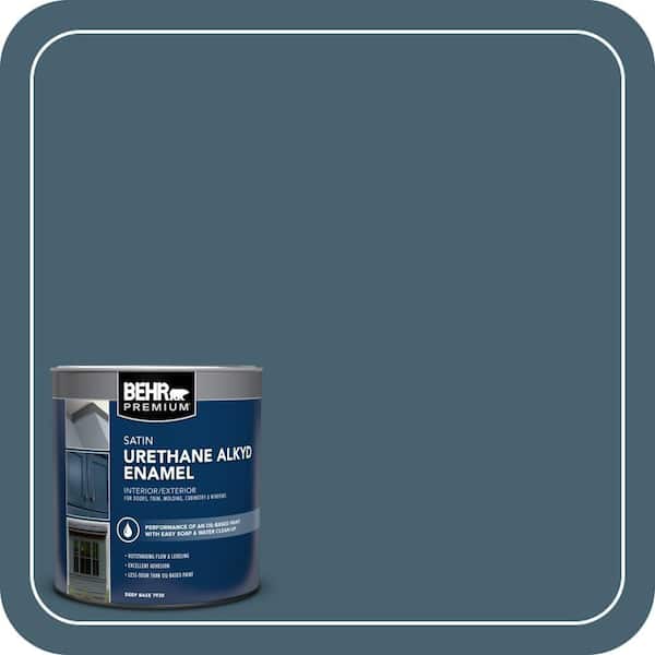 BEHR PREMIUM 1 qt. #BNC-28 Nostalgic Evening Satin Enamel Urethane Alkyd Interior/Exterior Paint (2)
