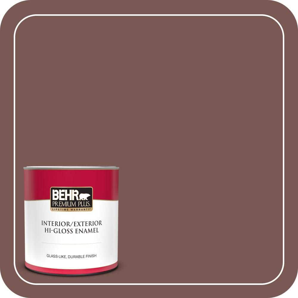 BEHR PREMIUM PLUS 1 qt. #700B-6 Sequoia Dusk Hi-Gloss Enamel Interior/Exterior Paint & Primer (1)