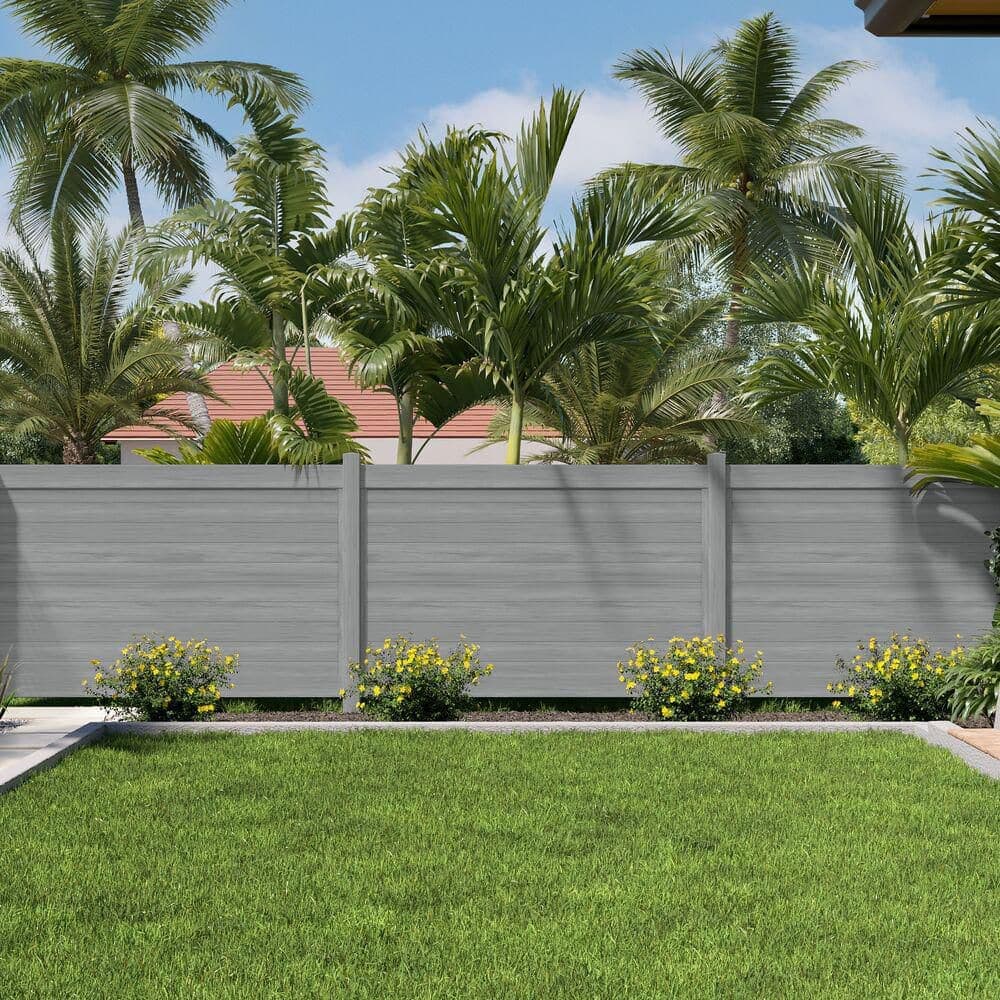 Barrette Outdoor Living Horizontal Fence 5 in. x 5 in. x 108 in. Coastal Cedar Vinyl Line Post (3)