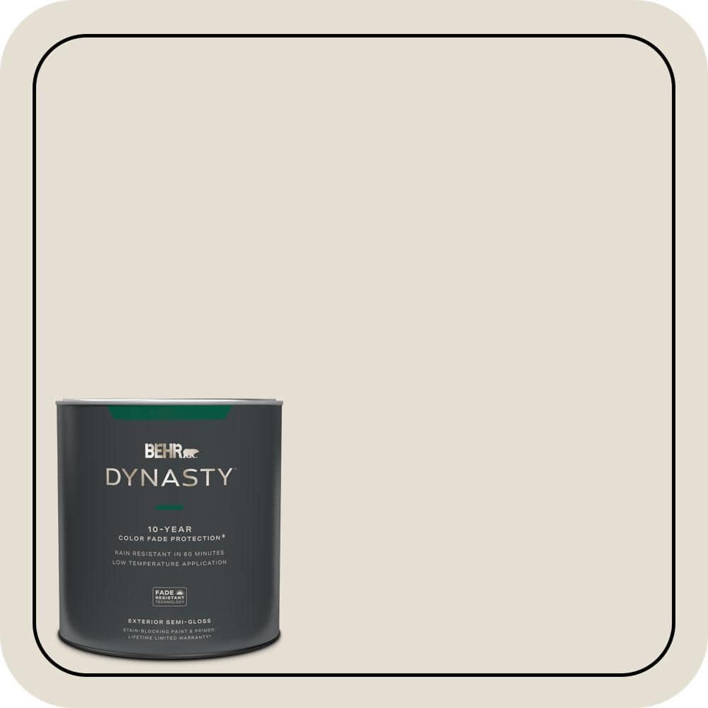 BEHR DYNASTY 1 qt. #PPU7-11 Cotton Knit Semi-Gloss Exterior Stain-Blocking Paint and Primer