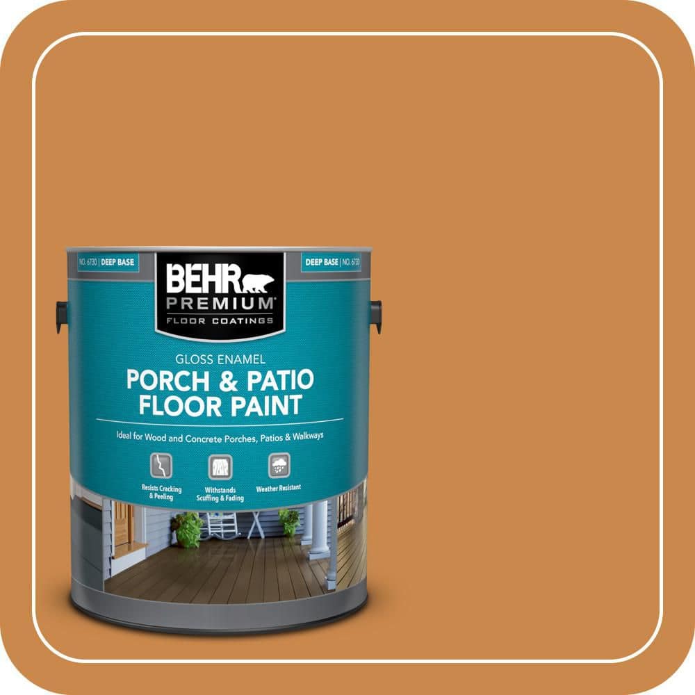 BEHR PREMIUM 1 gal. #M240-7 Golden Pumpkin Gloss Enamel Interior/Exterior Porch and Patio Floor Paint