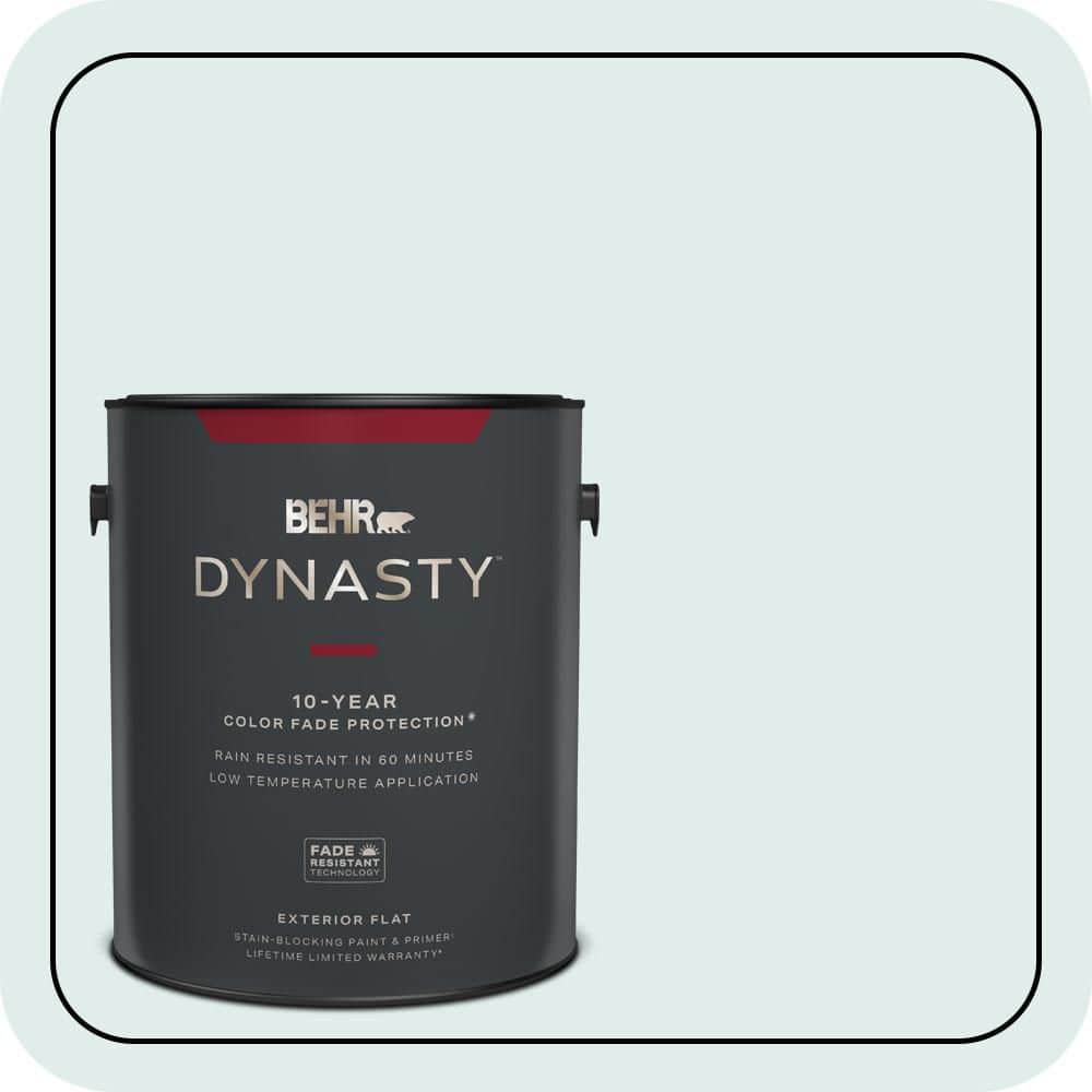 BEHR DYNASTY 1 gal. #500E-1 Cumulus Flat Exterior Stain-Blocking Paint & Primer