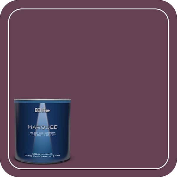 BEHR MARQUEE 1 qt. #S-G-690 Delicious Berry Satin Enamel Interior Paint & Primer (2)