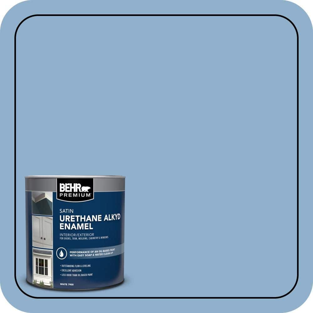 BEHR PREMIUM 1 qt. #M510-3 Sailors Knot Satin Enamel Urethane Alkyd Interior/Exterior Paint (1)