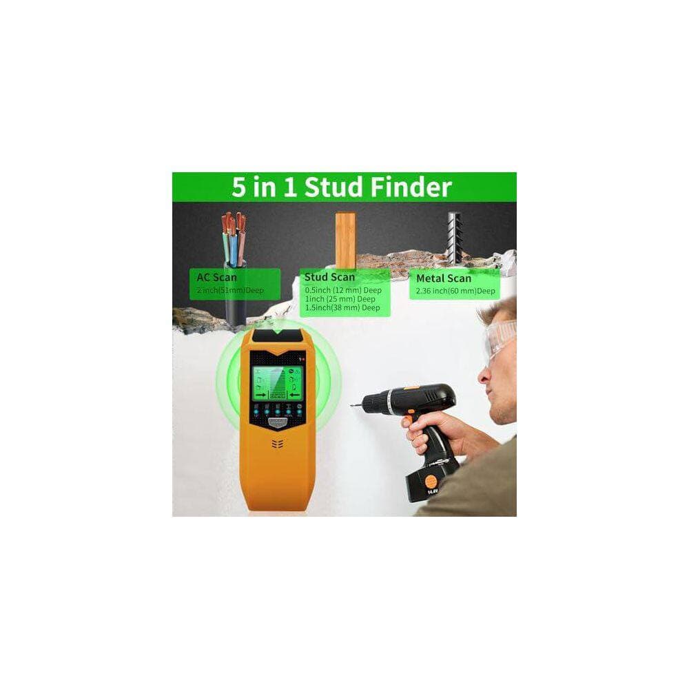 Unbranded 5 in 1 Stud Finder Wall Scanner with HD LCD Display for Center and Edge Detection of Wood Metal AC Wire (2)