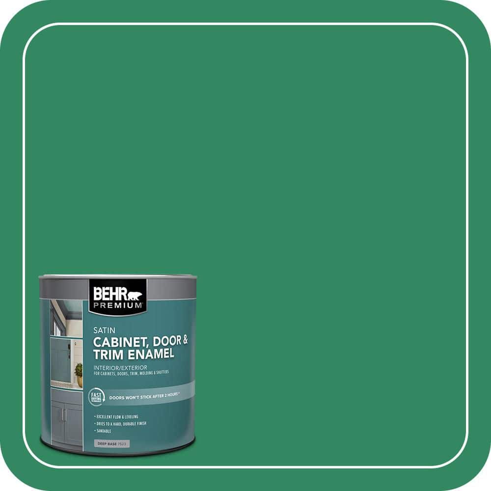 BEHR PREMIUM 1 qt. #P420-6 Exquisite Emerald Satin Enamel Interior/Exterior Cabinet, Door & Trim Paint