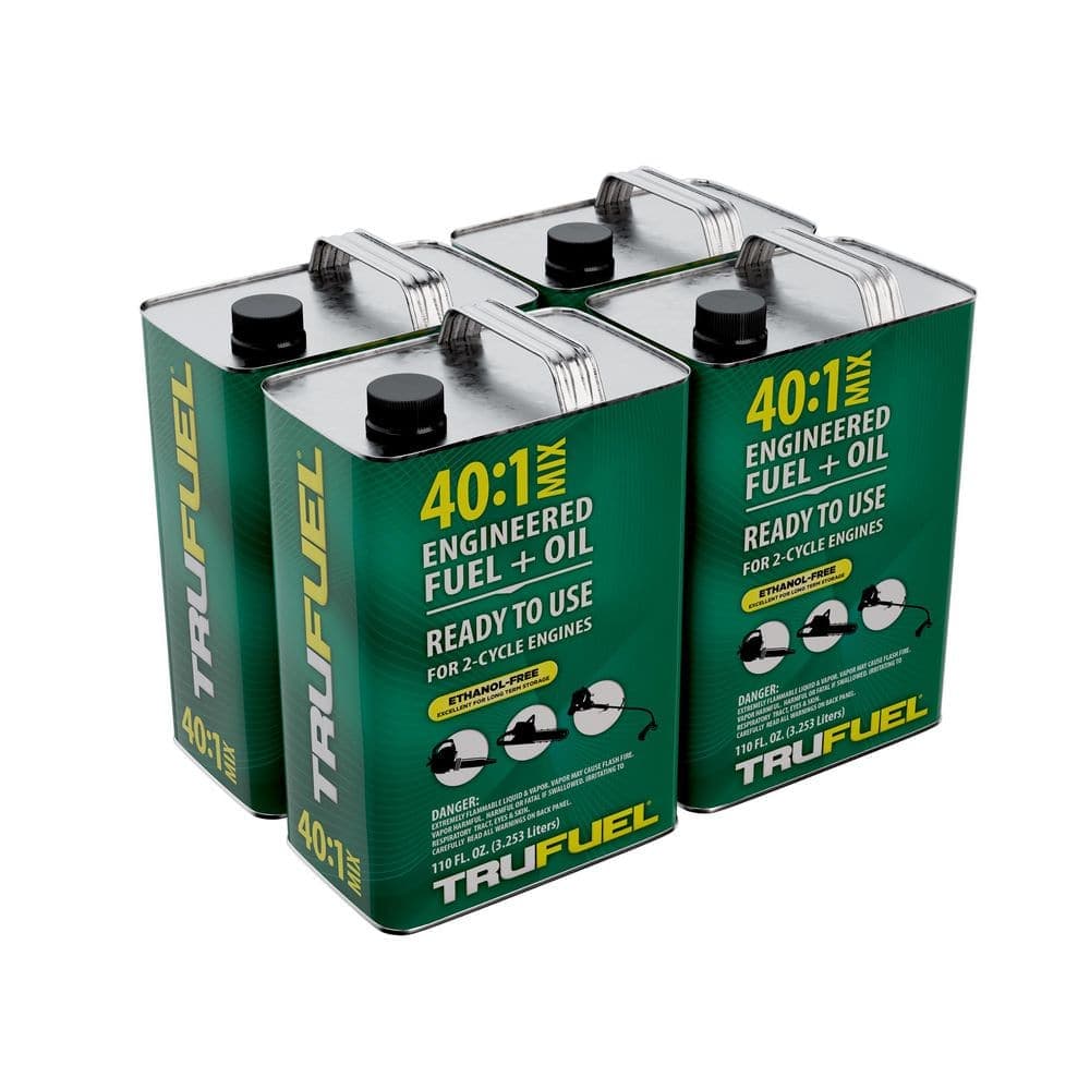 TruFuel 2-Cycle 40:1 Pre-Mixed Fuel and Oil 110 oz. (4-Pack)