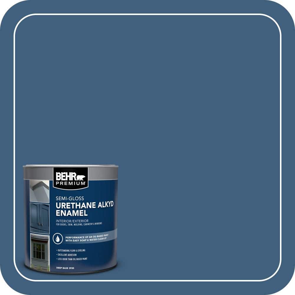 BEHR PREMIUM 1 qt. #M510-6 Tidal Semi-Gloss Enamel Urethane Alkyd Interior/Exterior Paint (1)