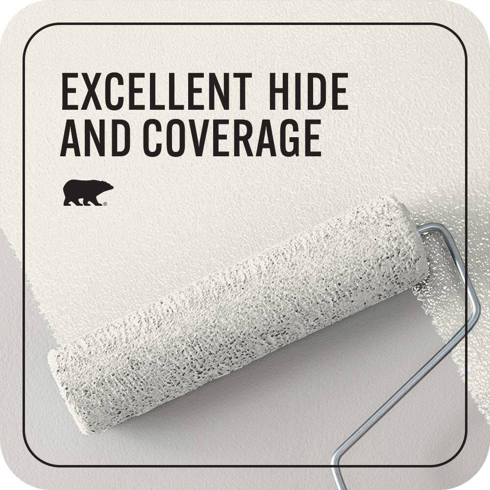 BEHR PREMIUM PLUS #T16-17 Ivory Keys Enamel EcoMix Plant-Based & Primer (2)