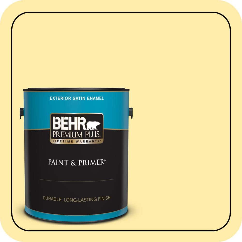 BEHR PREMIUM PLUS 1 gal. #P300-3 Rite of Spring Satin Enamel Exterior Paint & Primer