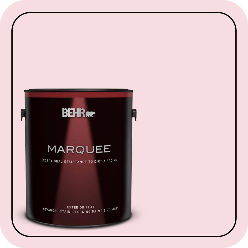 BEHR MARQUEE 1 gal. #P150-1 Blowing Kisses Flat Exterior Paint & Primer (1)