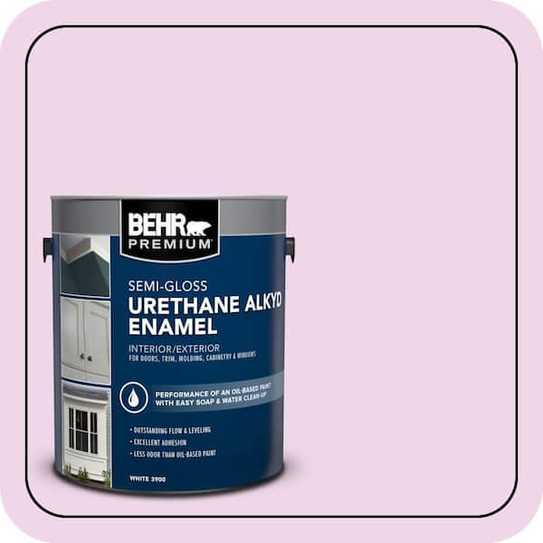 BEHR PREMIUM 1 gal. #P110-1 All Made Up Urethane Alkyd Semi-Gloss Enamel Interior/Exterior Paint (2)