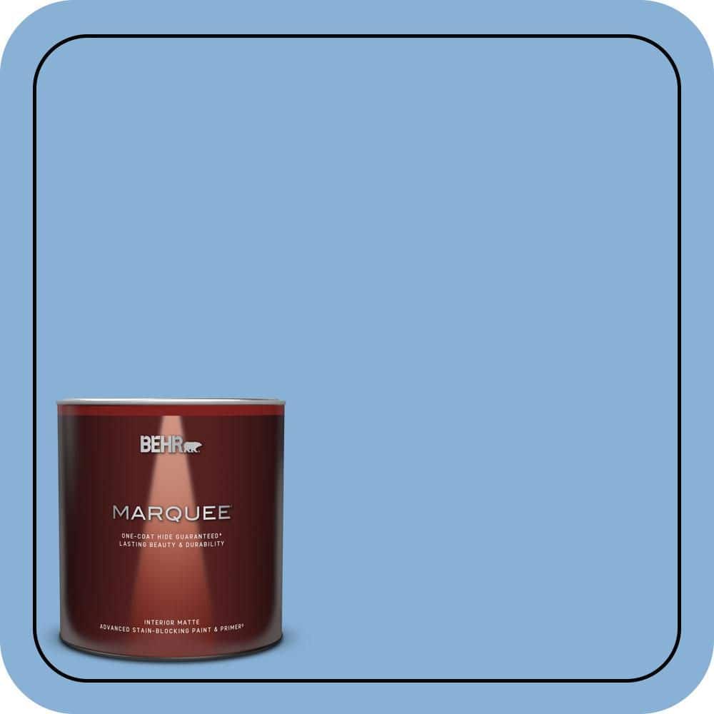 BEHR MARQUEE 1 Qt. #PPU15-12 Bluebird One-Coat Hide Matte Interior Paint & Primer