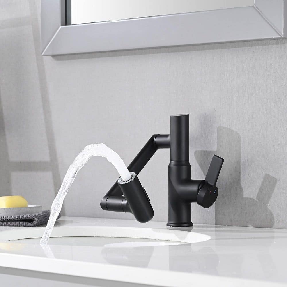BEARSOLIM Bathroom Sink Faucet with 1 Handle Bidet Faucet with Temperature Display Hot and Cold Controls and 360° Swivel in black (2)