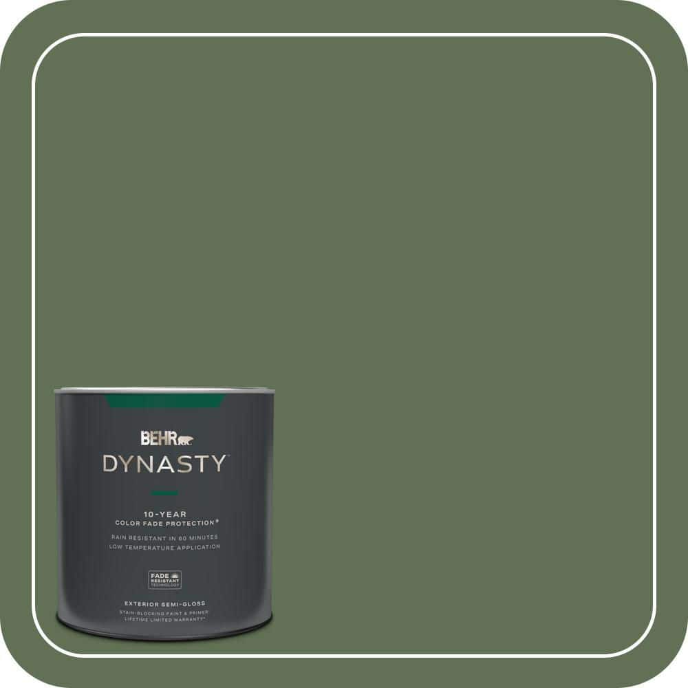BEHR DYNASTY 1 qt. #QE-39 Willow Leaf Semi-Gloss Exterior Stain-Blocking Paint & Primer