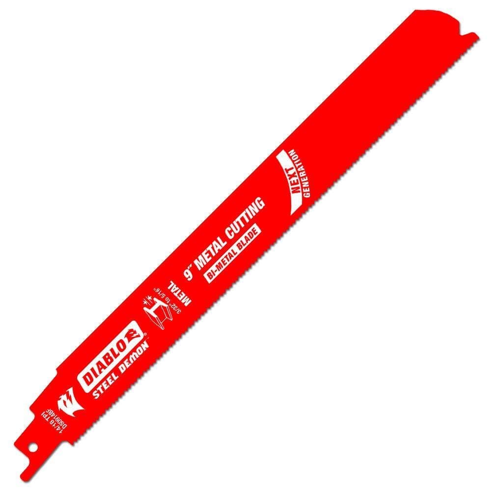 DIABLO 9 in. 14/18 TPI Steel Demon Medium Metal Cutting Recip Blade (5-Pack) with Bonus Blade
