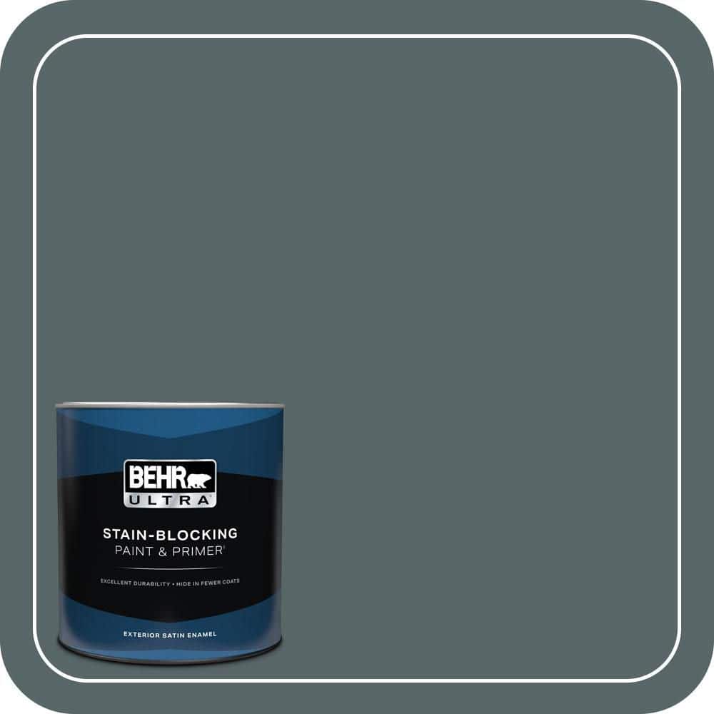 BEHR ULTRA 1 qt. #N440-6 Brooklyn Satin Enamel Exterior Paint & Primer