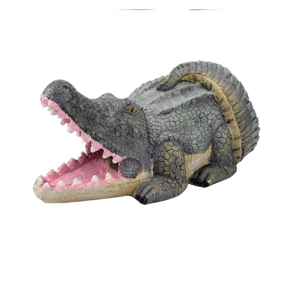 Laybus Real Crocodile Sculpture Gutter Diverter Rain, Resin Gutter Extender Diverter, Decor Gutter for 3 in. x 4 in. Downspouts