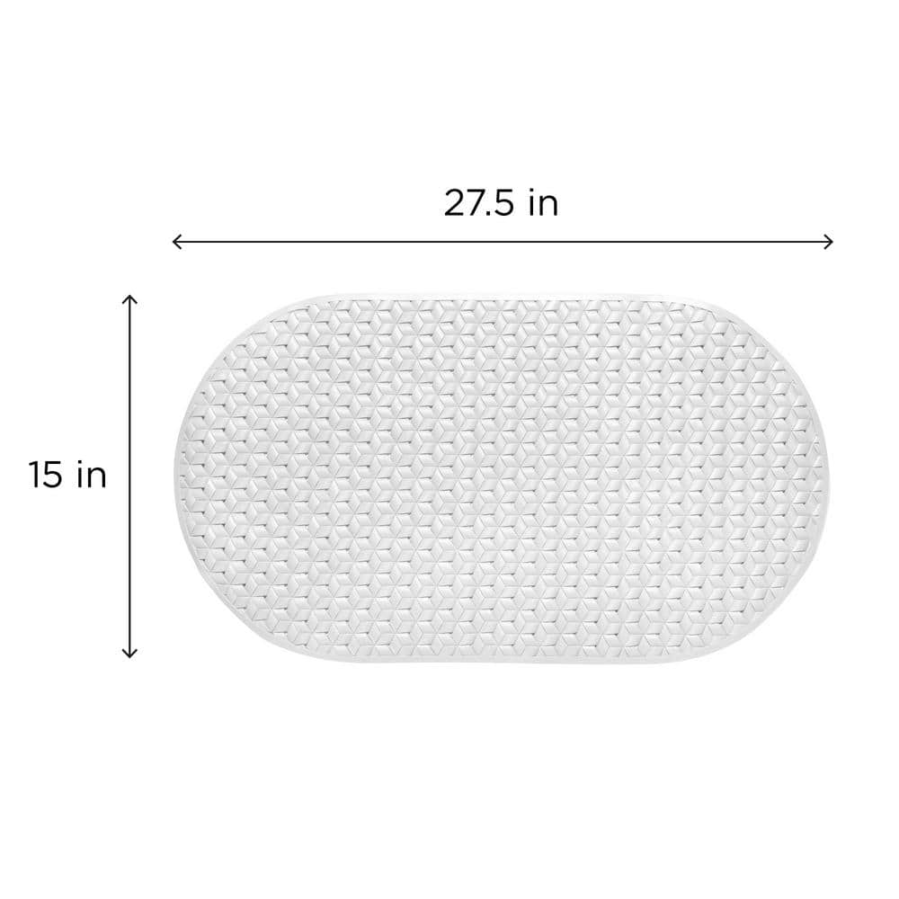 Zenna Home 27.5 in. x 15.5 in. 65% Recycled Premium Bath Mat in White (3)