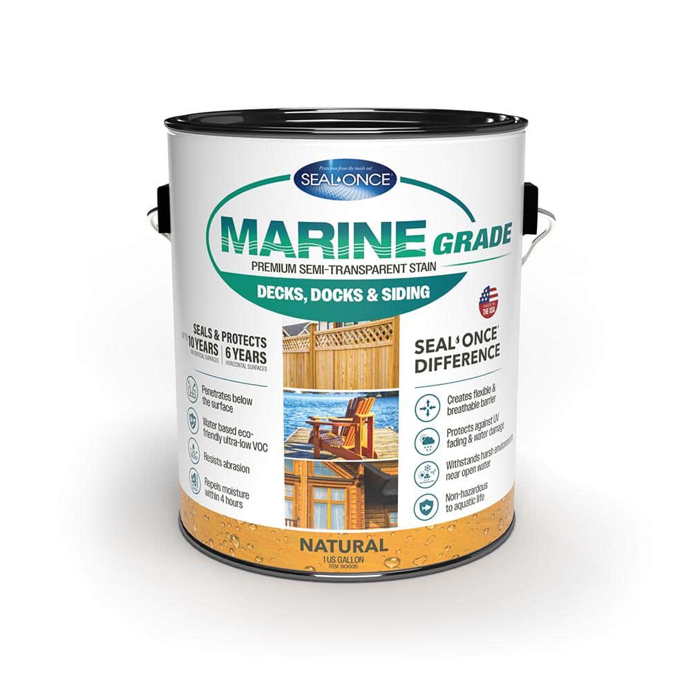 SEAL-ONCE MARINE GRADE Premium Penetrating Water-Based Exterior Wood Stain (1)