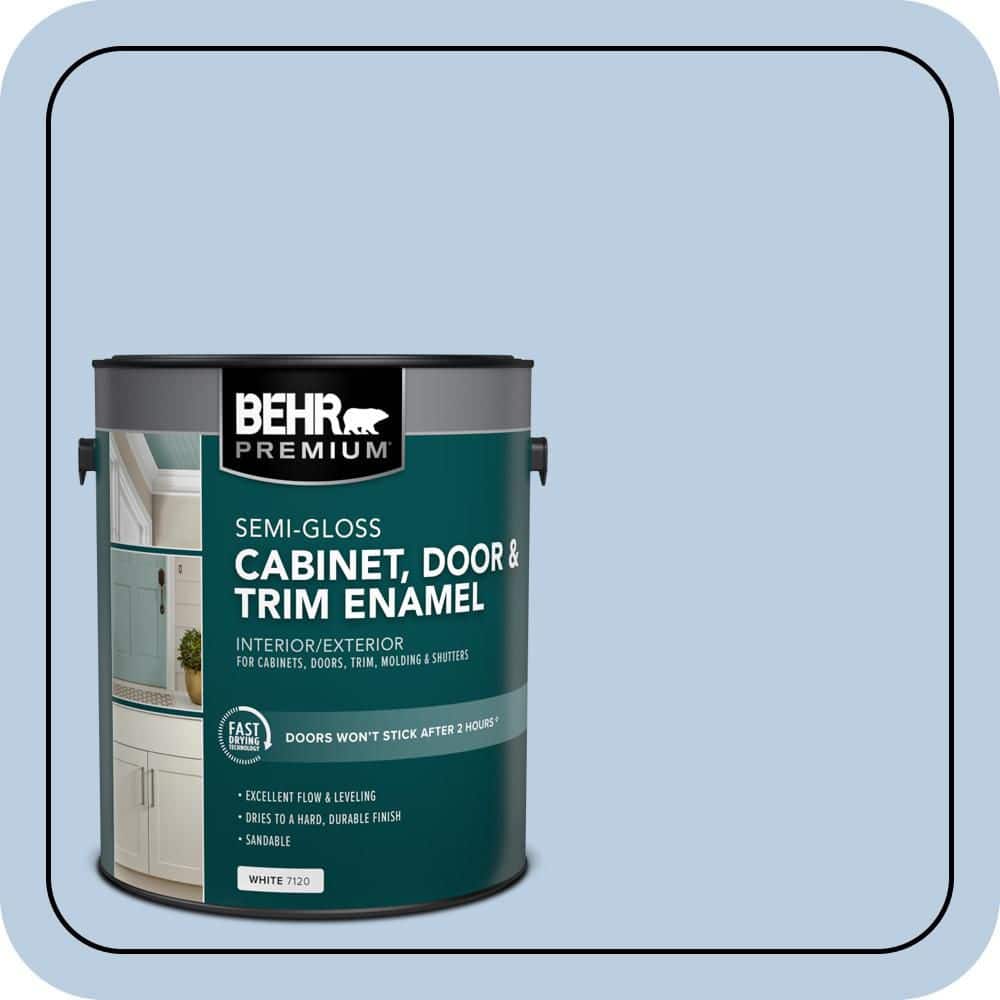 BEHR PREMIUM 1 gal. #M530-2 Skys The Limit Semi-Gloss Enamel Interior/Exterior Cabinet, Door & Trim Paint