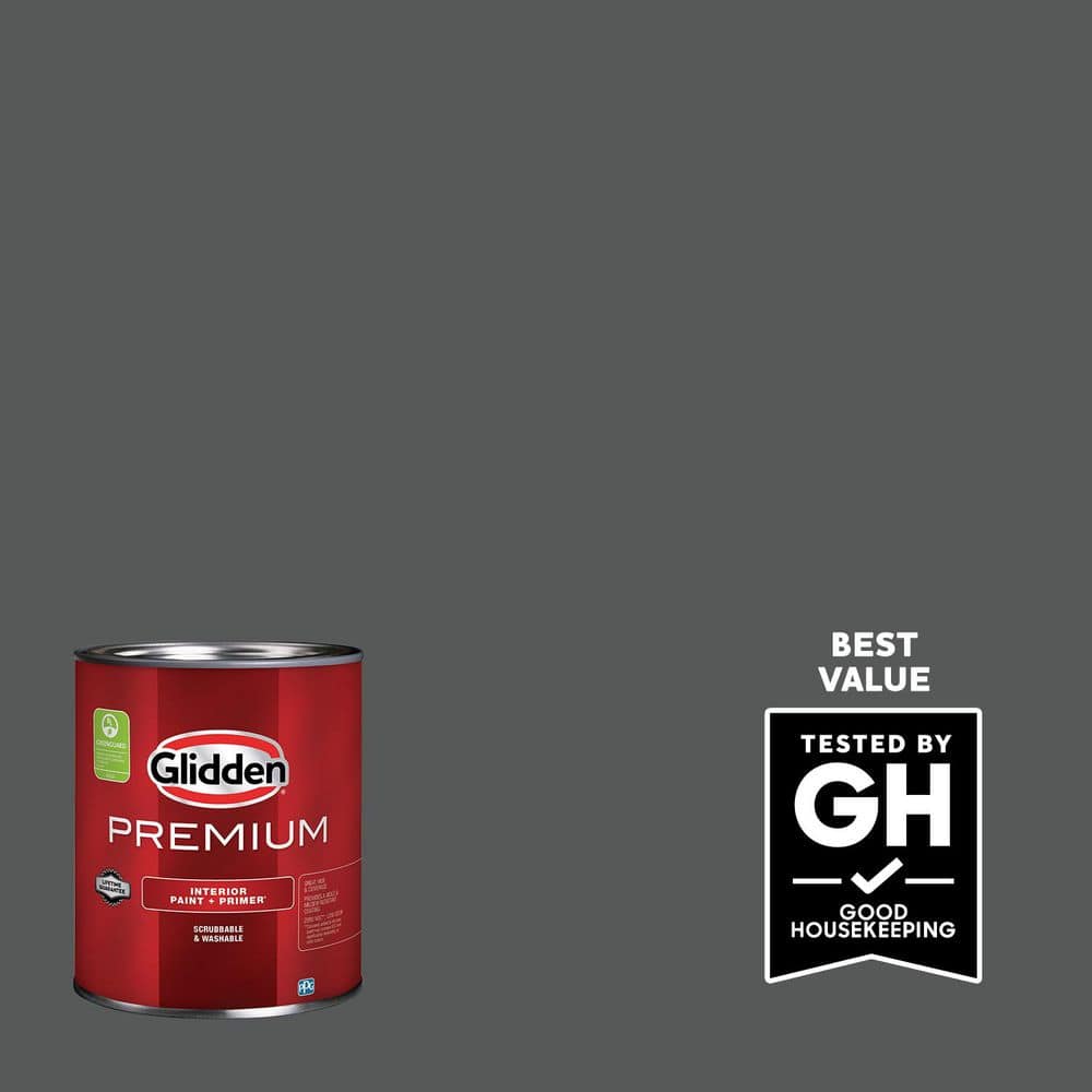 Glidden Premium 1 qt. PPG0997-7 Black Widow Eggshell Interior Latex Paint