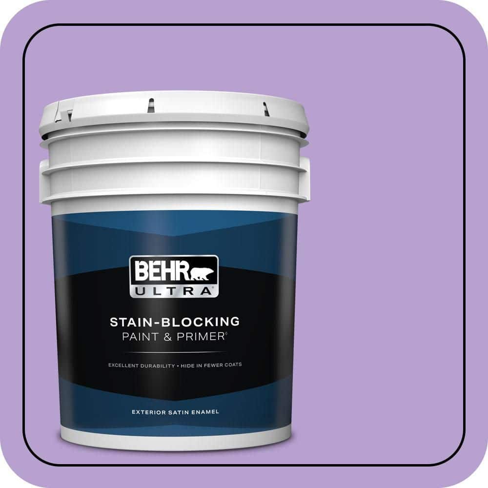 BEHR ULTRA 5 gal. #P570-3 Flower Girl Satin Enamel Exterior Paint & Primer